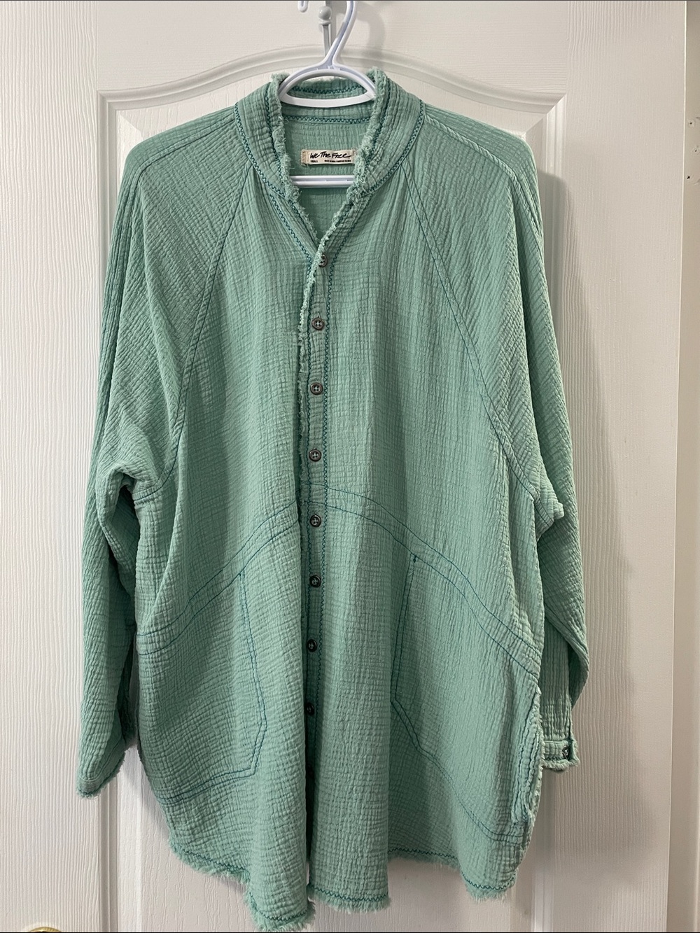 Free People Summer Daydream Cotton Gauze Button Down